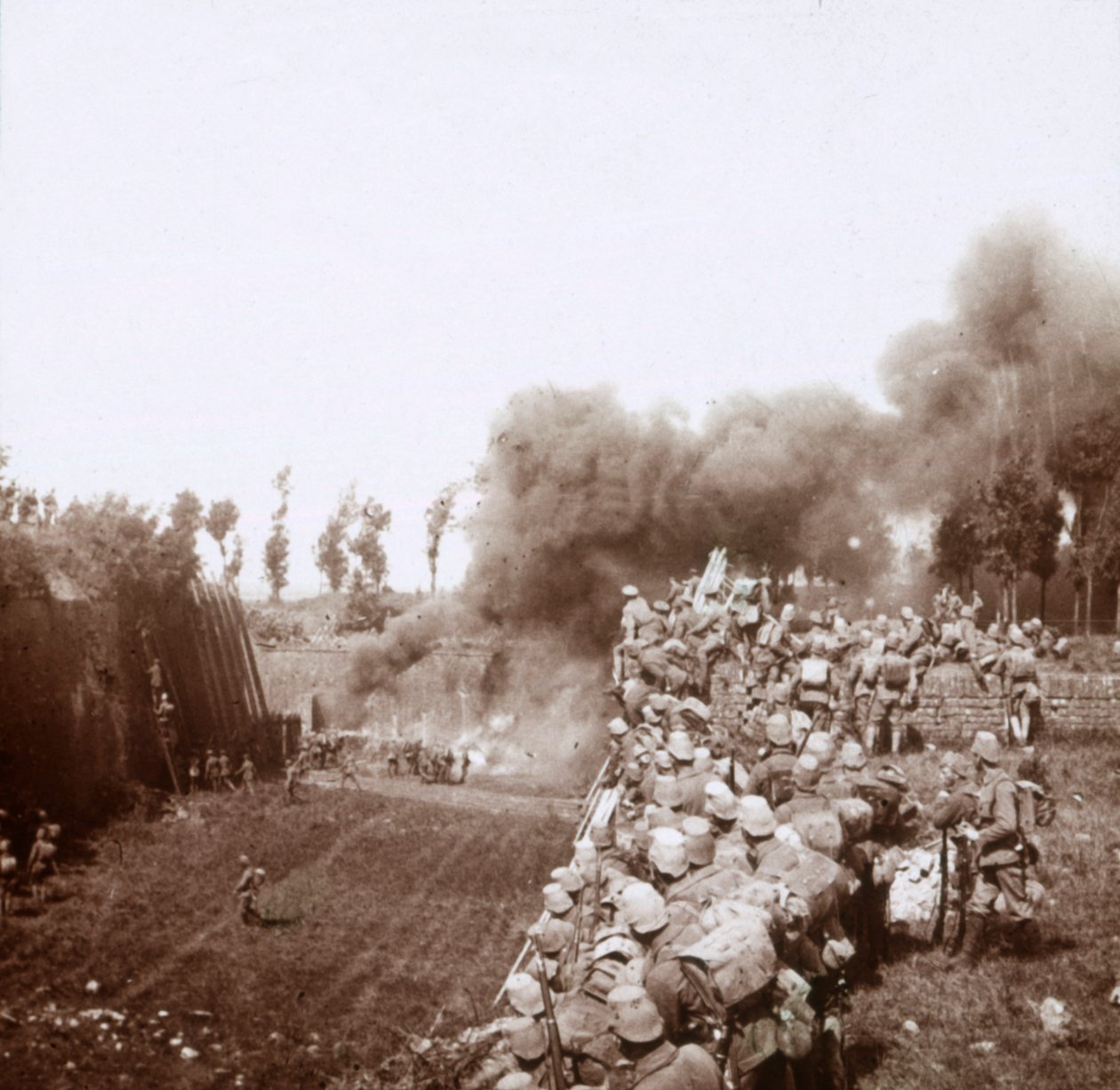 Tyskernes indtagelse af Bezonvaux, Verdun, Nordfrankrig, c1916-c1918. af Unbekannt