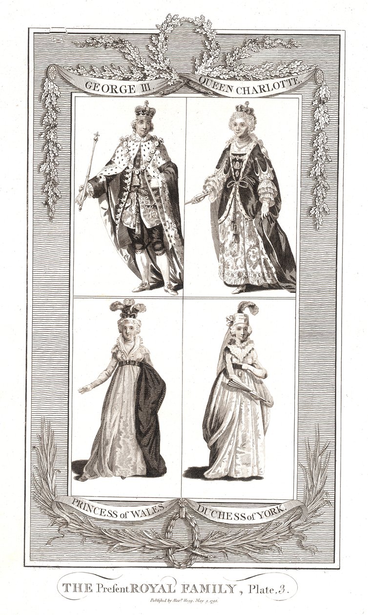 Den daværende kongelige familie Udgivet den 9. maj 1795 af Alexander Hogg af Unbekannt