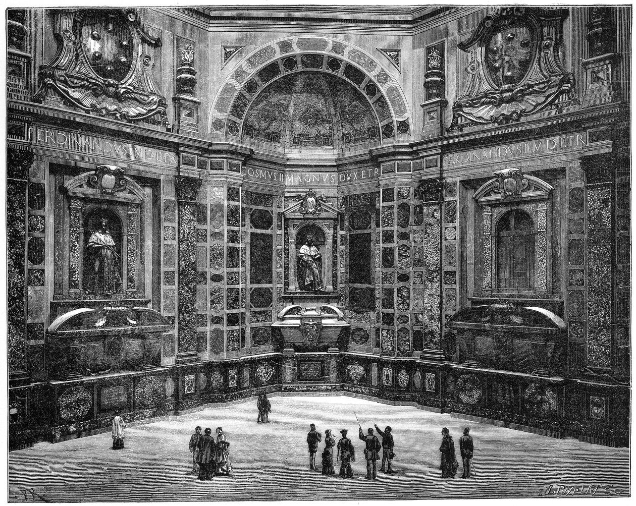Graven for den sidste af Medici-familien, San Lorenzo Basilica, Firenze, Italien, 1882 af Unbekannt
