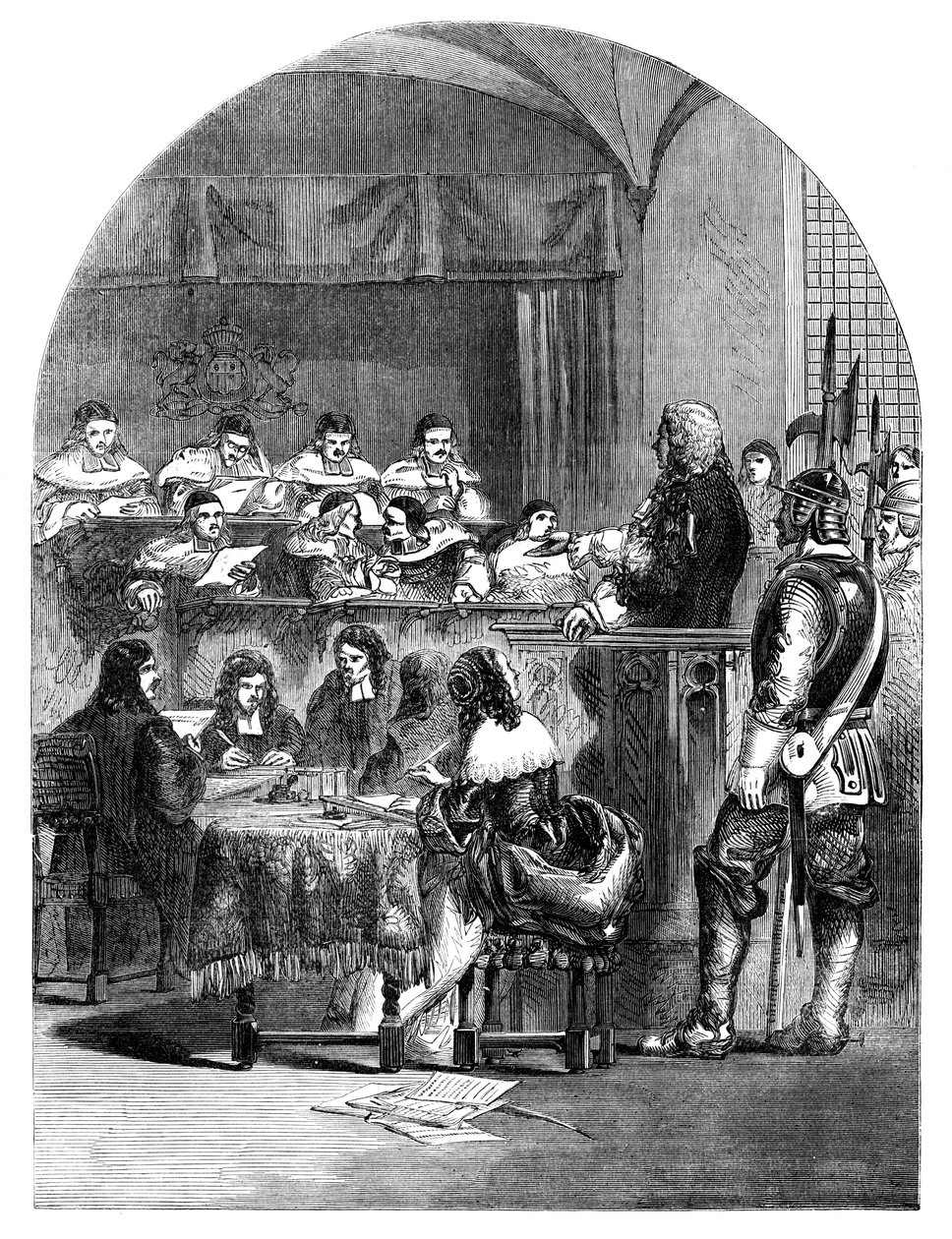 Retssagen mod Lord William Russell 1639-1683, engelsk politiker, c1902 af Unbekannt