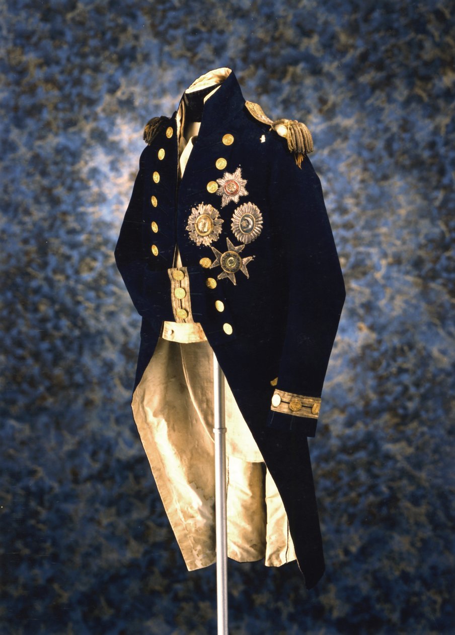 Den uniform, admiral Lord Nelson bar, da han blev dræbt i slaget ved Trafalgar, 1805 af Unbekannt