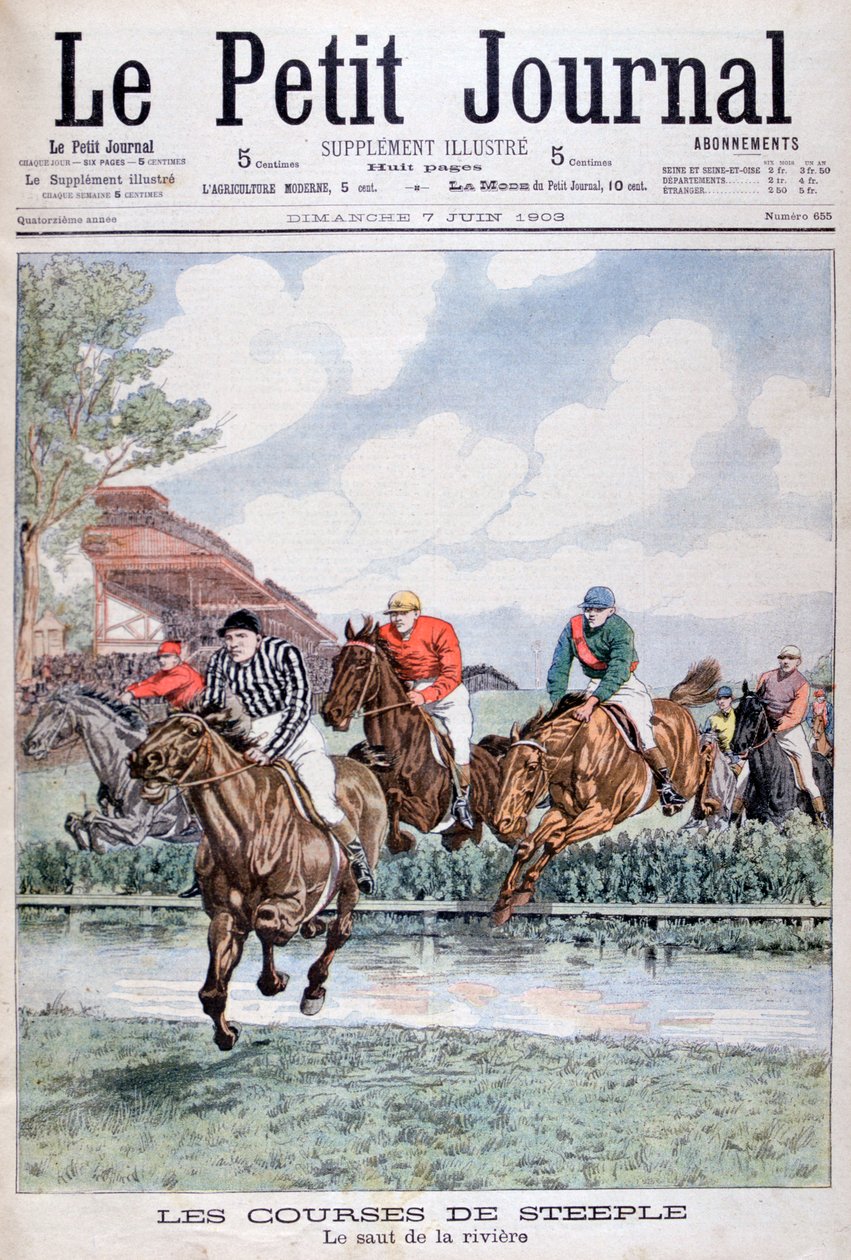 Vandhoppet ved steeplechase, Auteuil, 1903 af Unbekannt