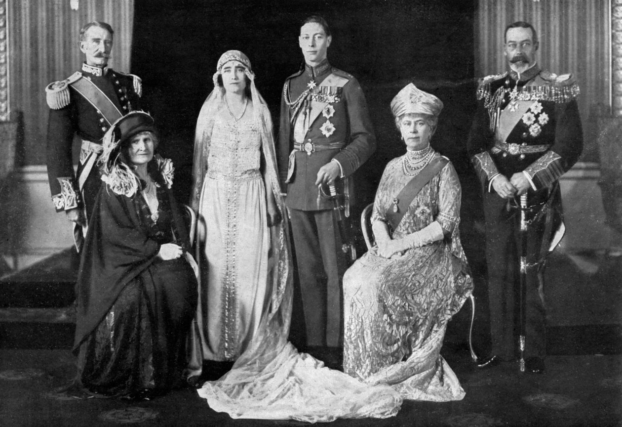 Bryllupet mellem hertugen af York og Lady Elizabeth Bowes-Lyon, 1923 af Unbekannt