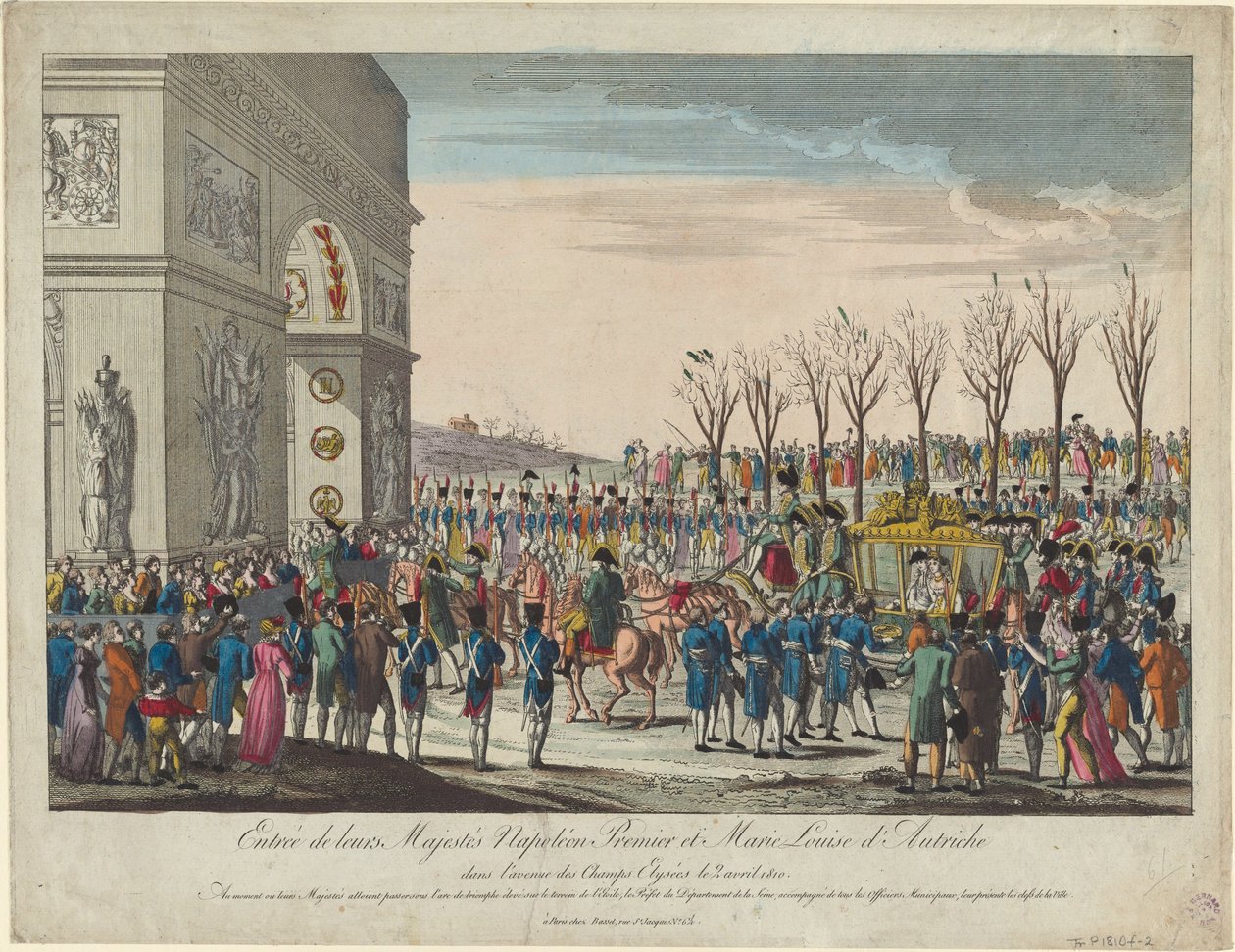 Napoleons og Marie-Louises bryllupsoptog langs Champs Elysées den 2. april 1810, 181 af Unbekannt