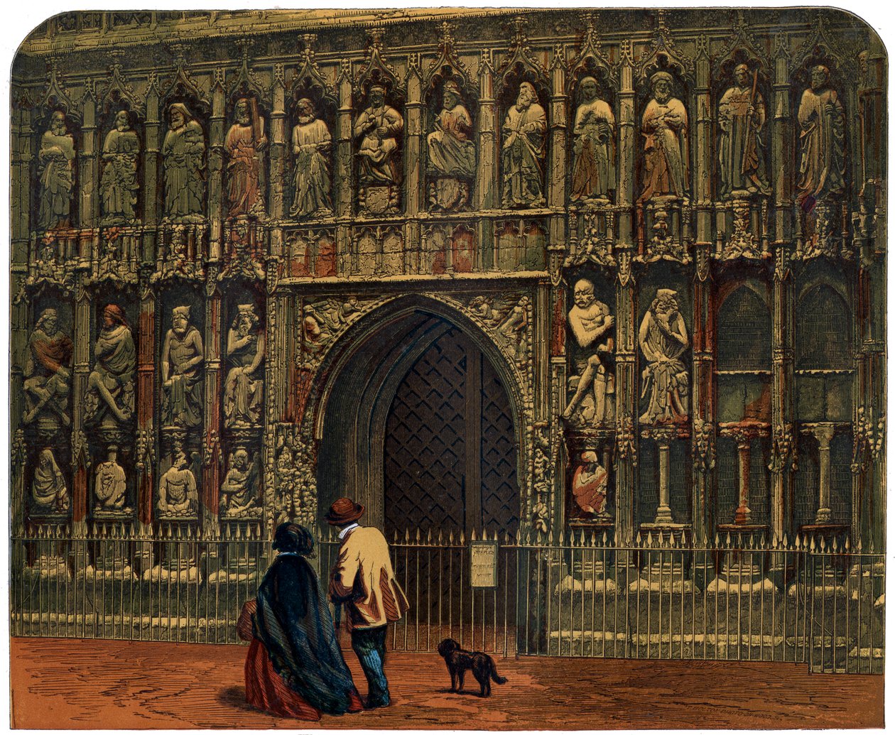 Vestfronten, Exeter Cathedral, 1800-tallet af Unbekannt