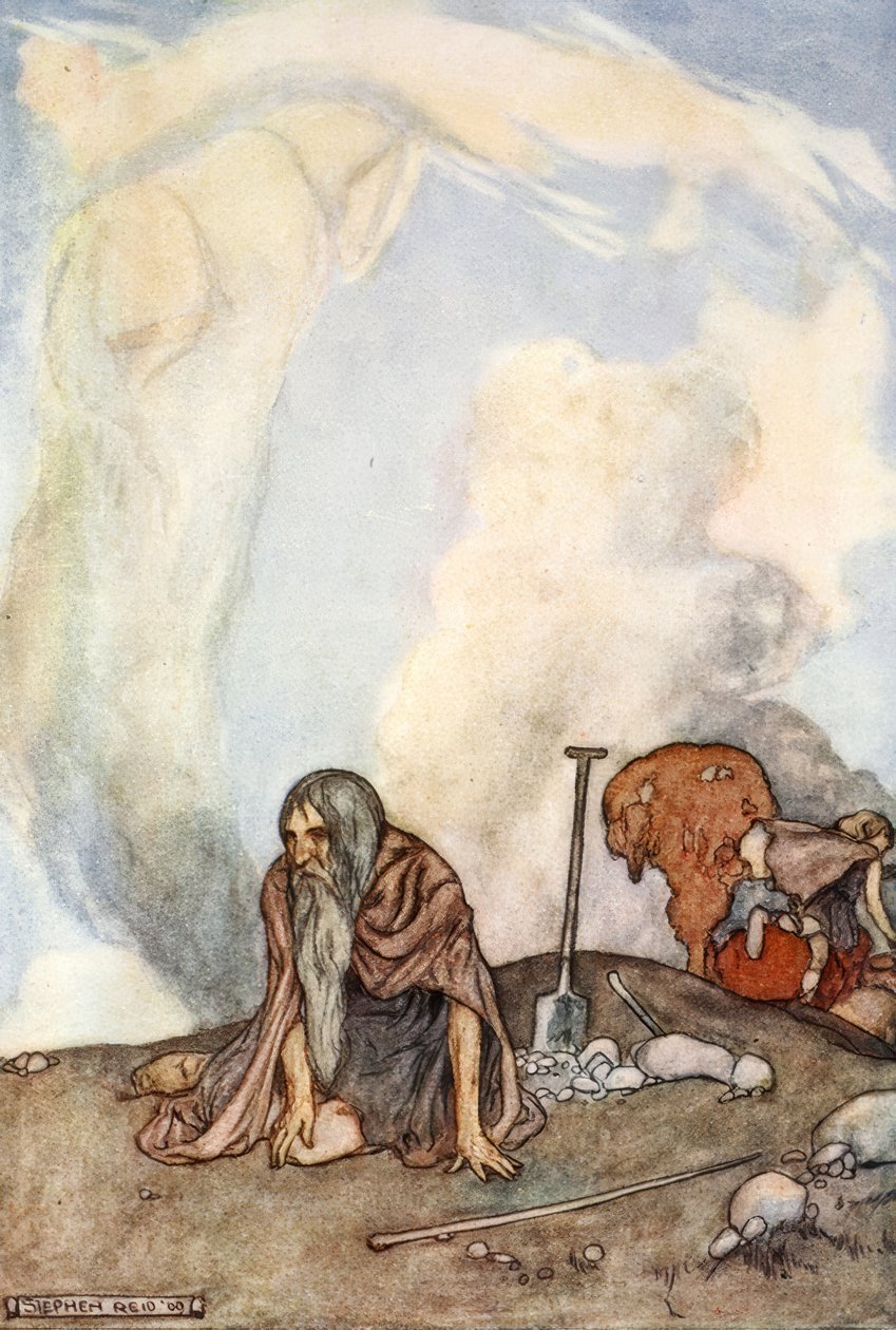 Den hvide hest var forsvundet fra deres øjne som en tågekrans, c1910 af Unbekannt