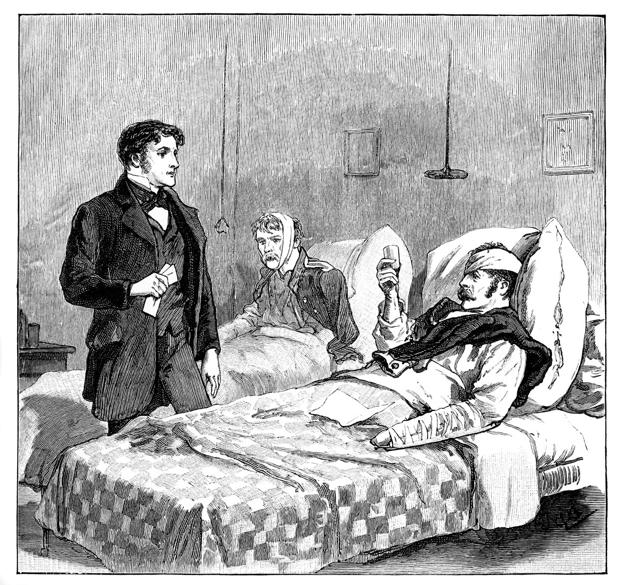 De sårede soldater skåler for dronningen, c1850