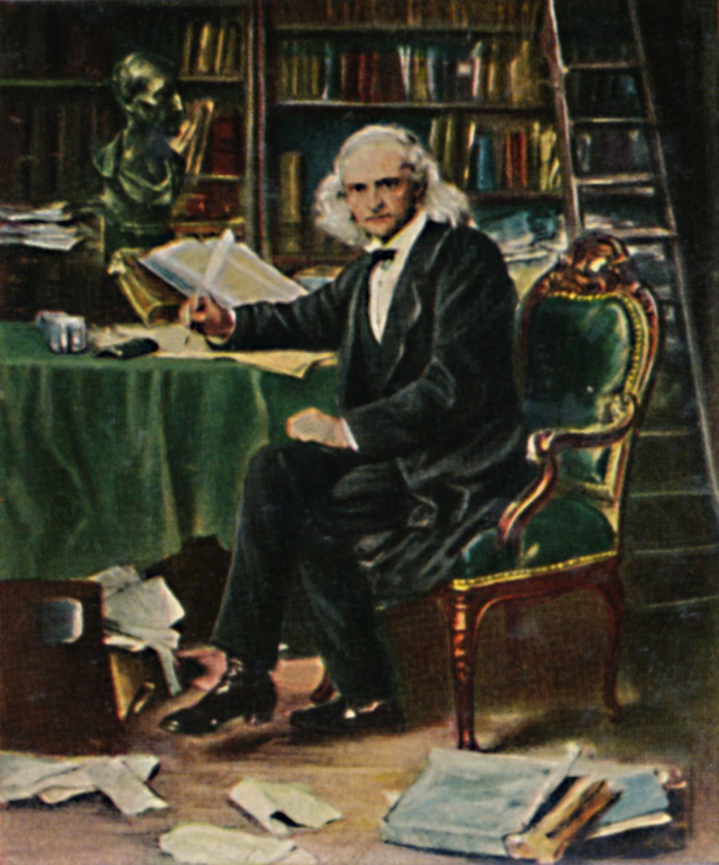 Theodor Mommsen 1817-1903. - Maleri af Knaus, 1934. af Unbekannt
