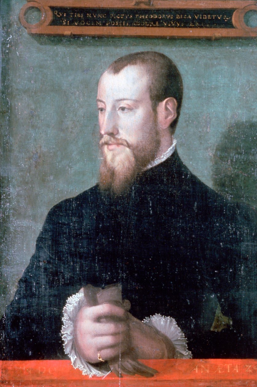Theodore Beza, fransk protestantisk lærd og teolog, 1500-tallet af Unbekannt