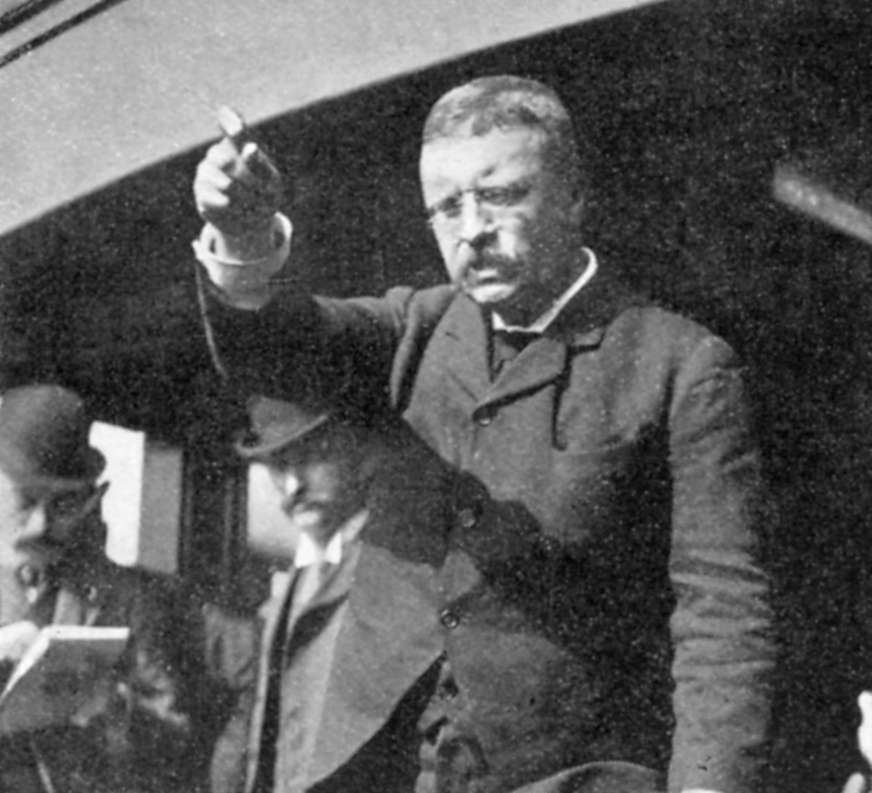 Theodore Roosevelt taler til et møde i staten New York, 1901 af Unbekannt