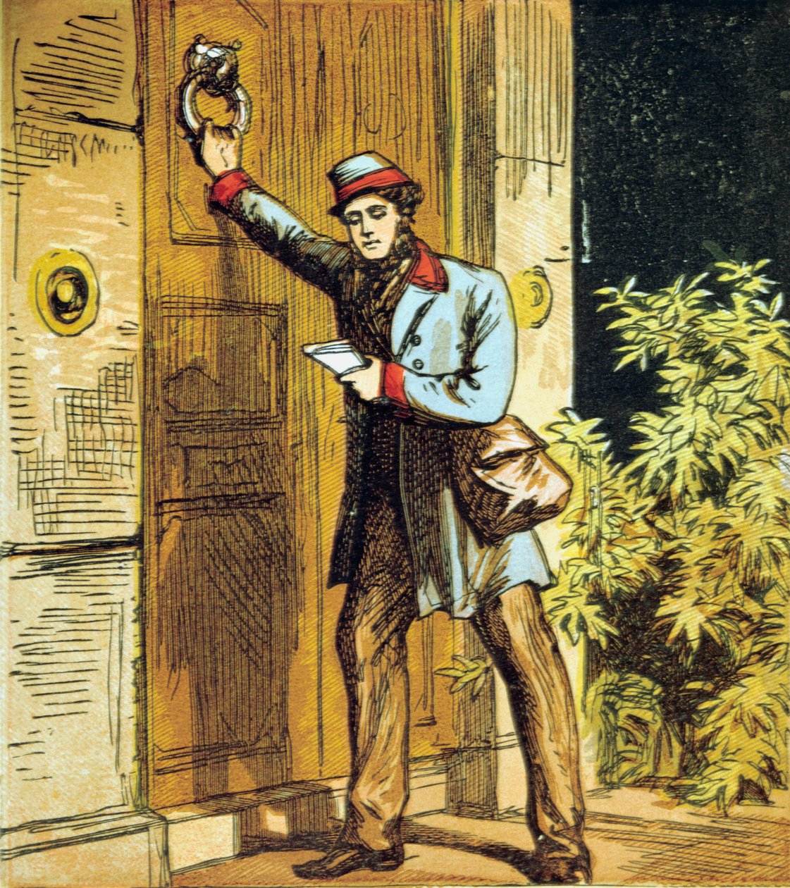 Der banker på Postmand!, 1867. af Unbekannt