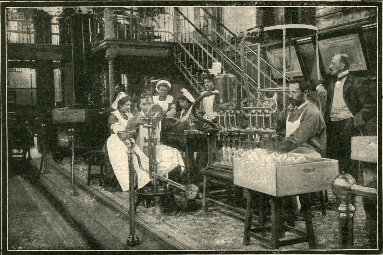 Dette er interiøret i et af zarernes destillerier, 1901. af Unbekannt