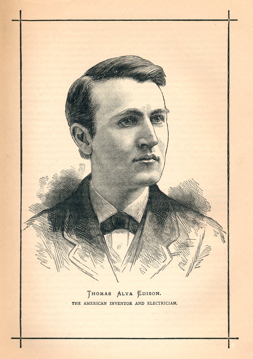 Thomas Alva Edison, amerikansk opfinder, 1893 af Unbekannt