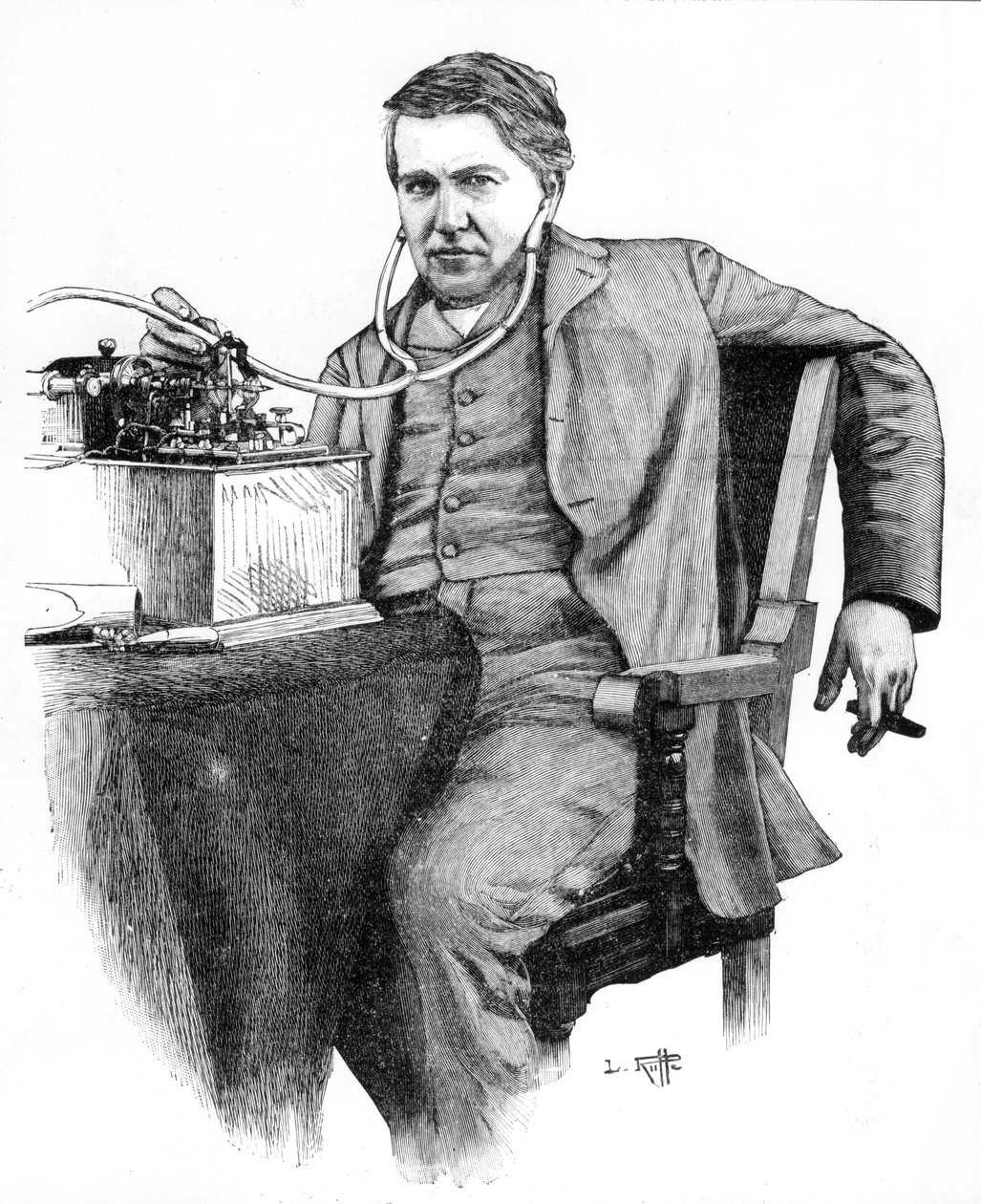 Thomas Alva Edison, amerikansk opfinder, c1906 af Unbekannt