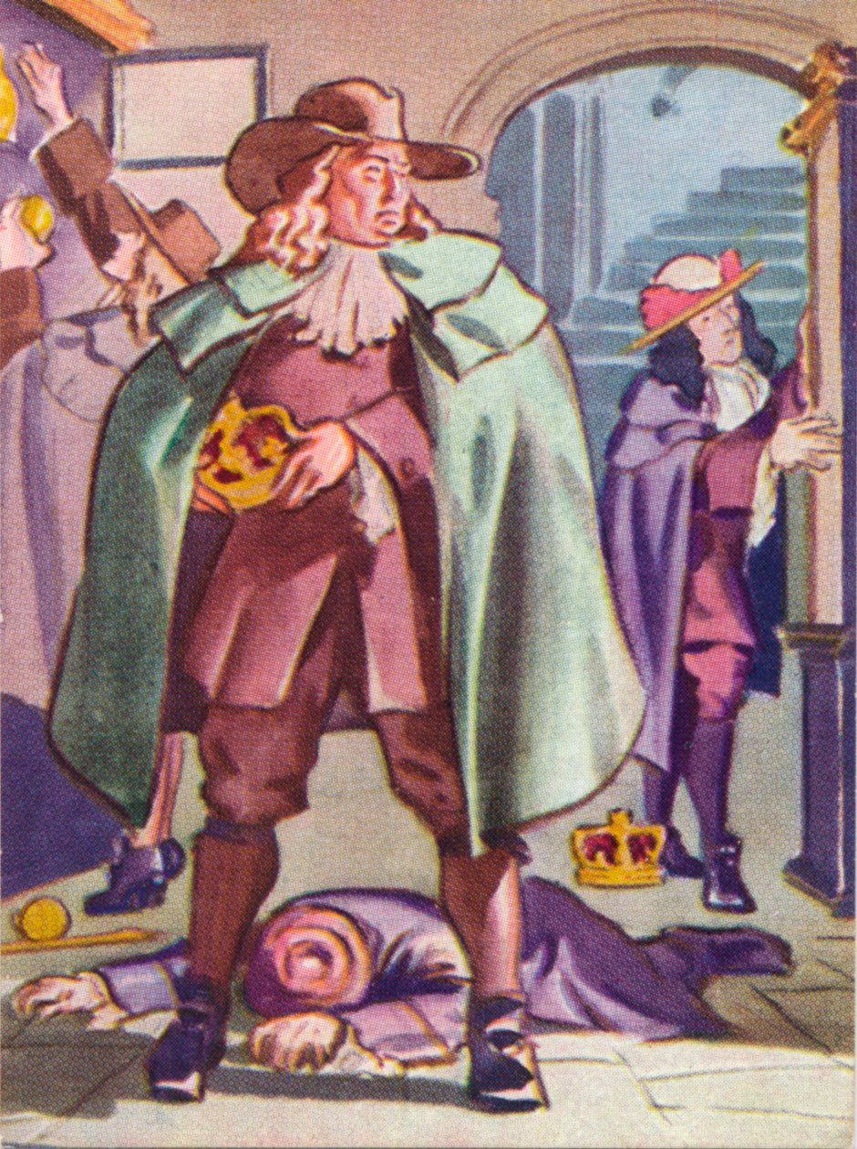 Thomas Blood forsøgte at stjæle kronjuvelerne fra Tower of London i 1671 1937 af Unbekannt