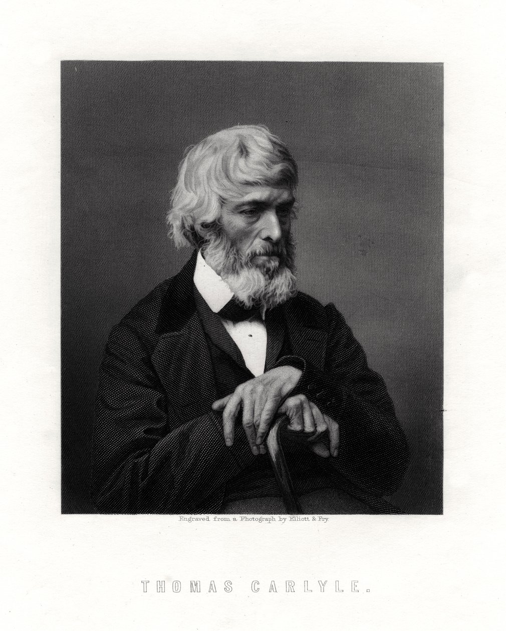 Thomas Carlyle, skotsk essayist, satiriker og historiker, midten af slutningen af det 19. århundrede af Unbekannt