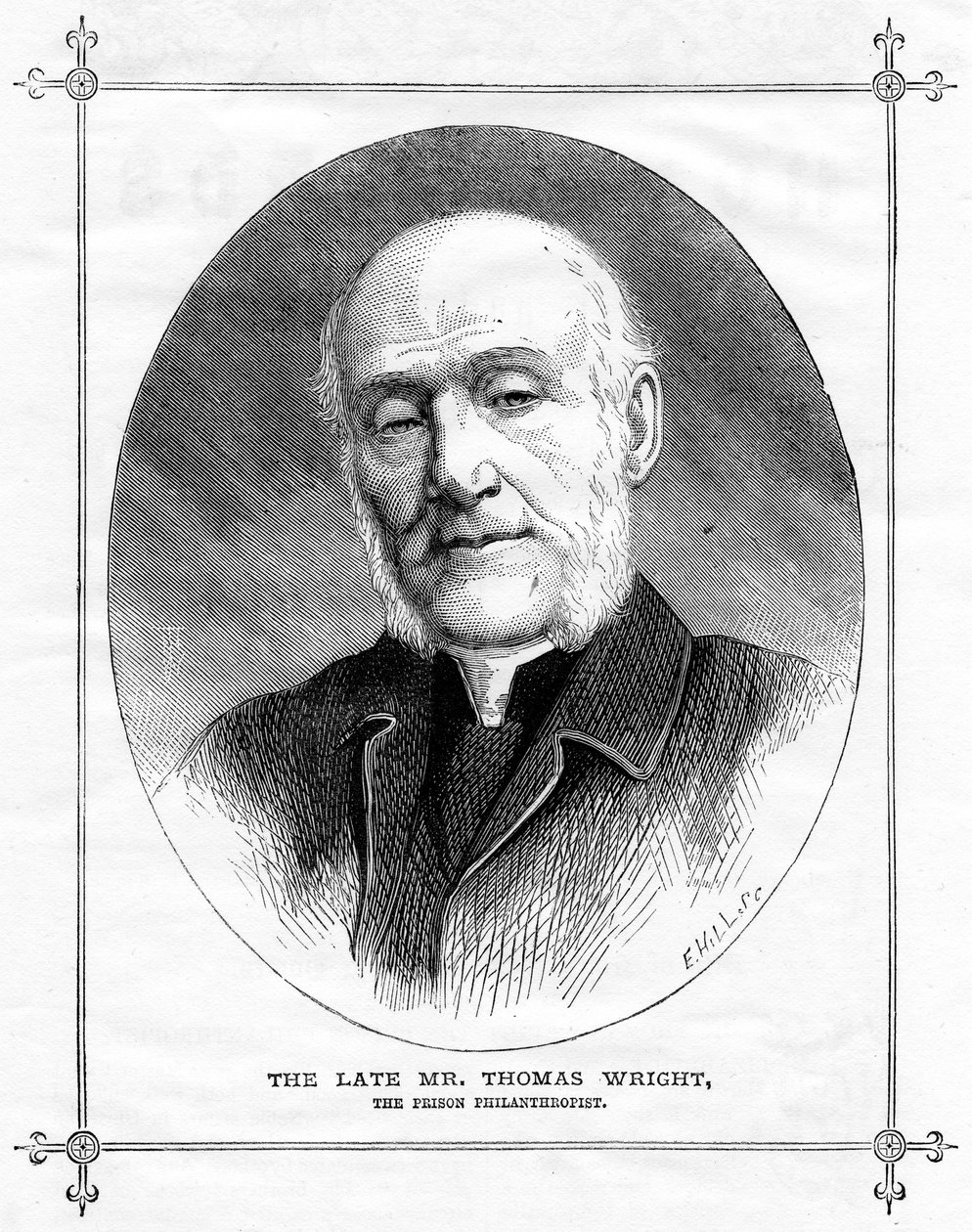 Thomas Wright, engelsk fængselsfilantrop, 1875 af Unbekannt