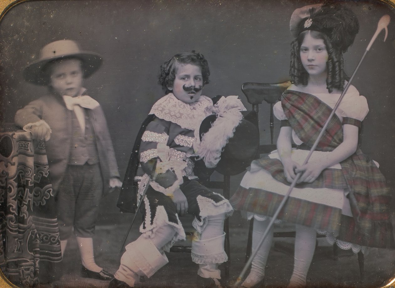 Tre børn i dragt, 1850