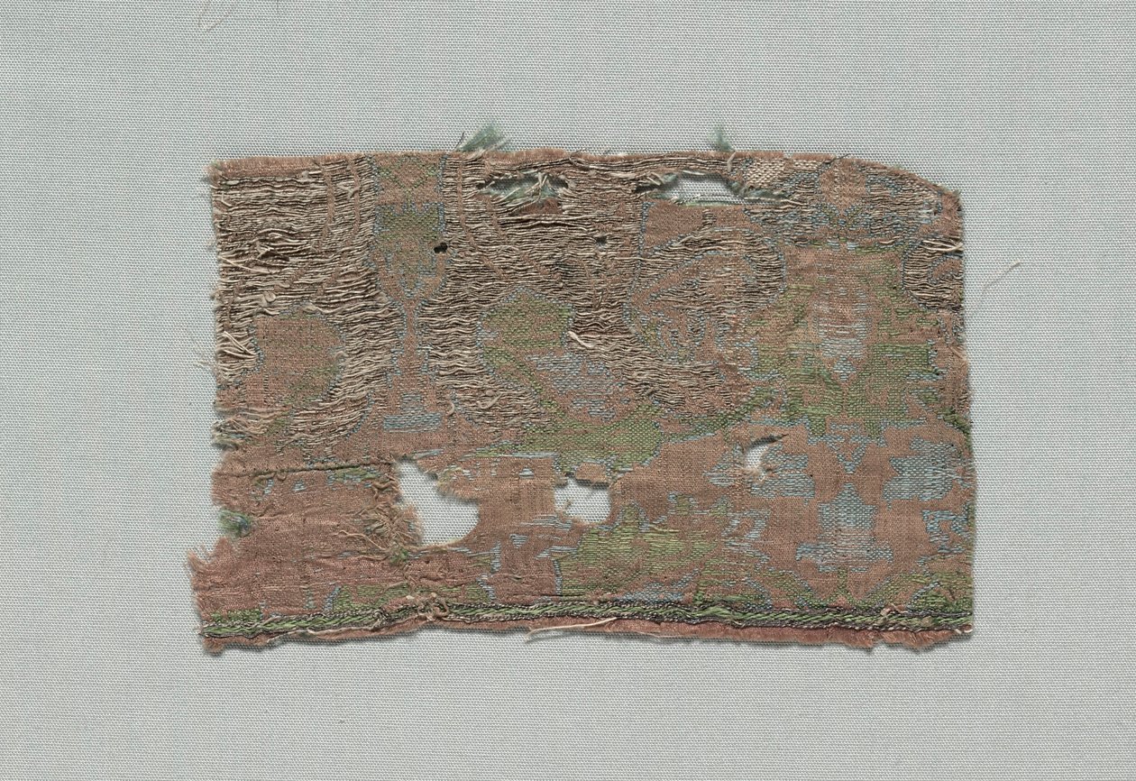 Tre fragmenter af italiensk gotisk silke, 1350-1399. af Unbekannt