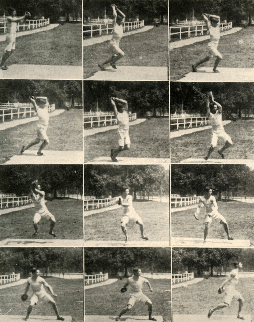 Kaster diskos uden at dreje, 1908. af Unbekannt