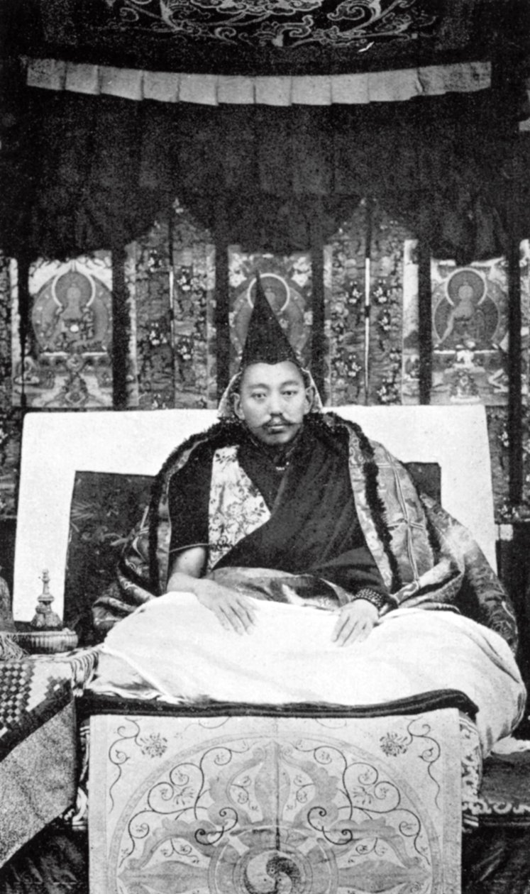 Thubten Gyatso 1876-1933, den 13. Dalai Lama i Tibet, c1910 af Unbekannt