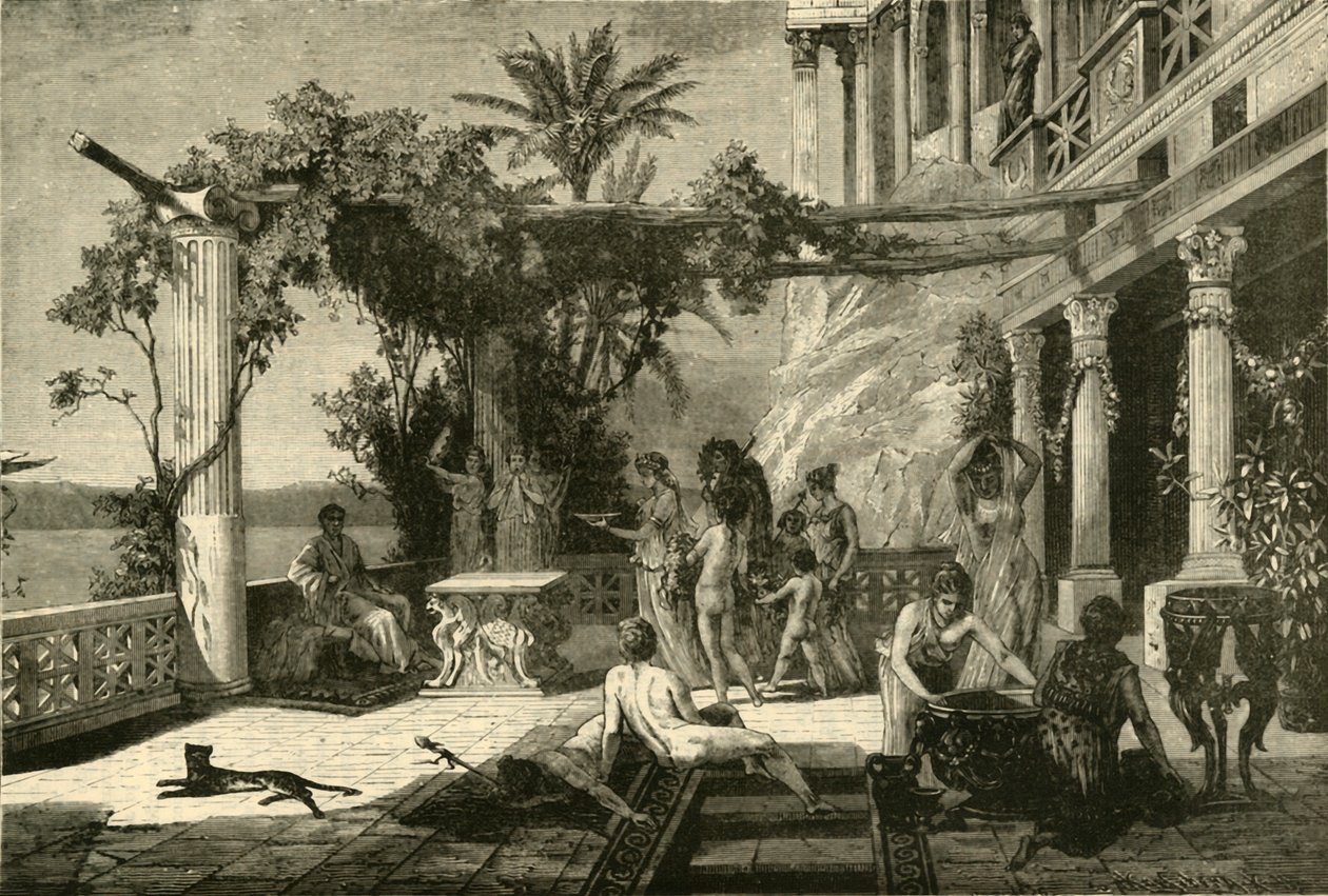 Tiberius på Capri, 1890. af Unbekannt