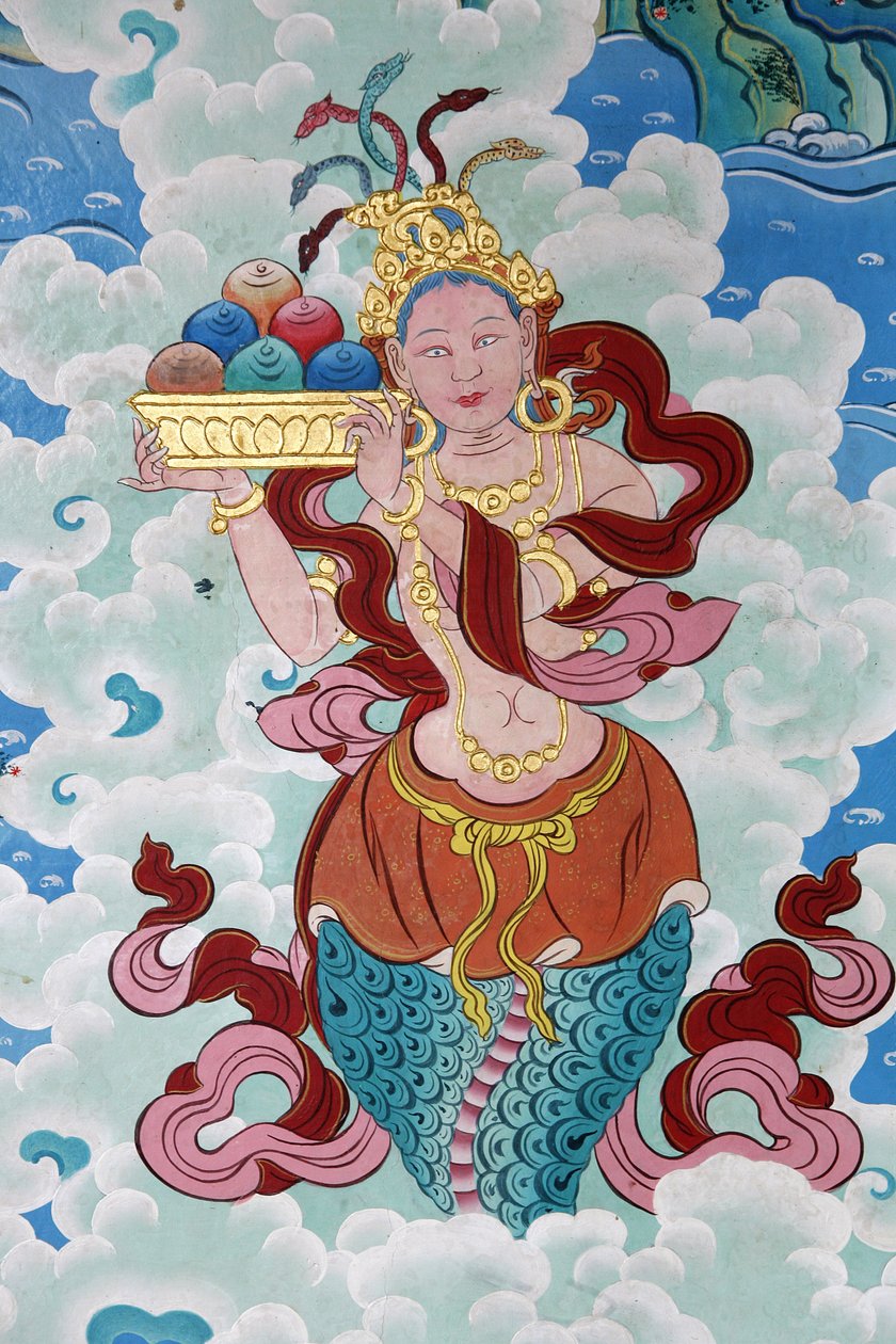 tibetansk gudinde. Kopan kloster, Kathmandu, Nepal af Unbekannt