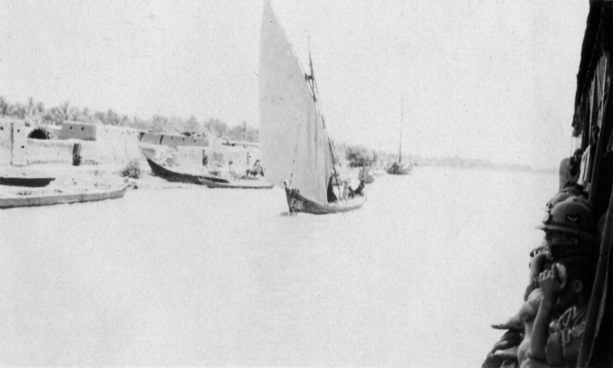 Tigris-floden, Bagdad, Irak, 1917-1919 af Unbekannt