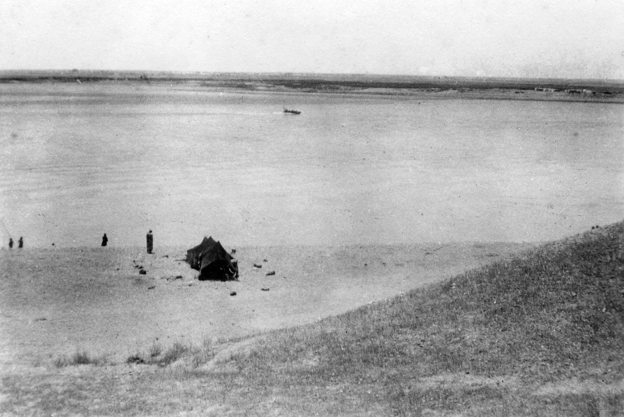 Tigris-floden, Samarra, Mesopotamien, 1918 af Unbekannt