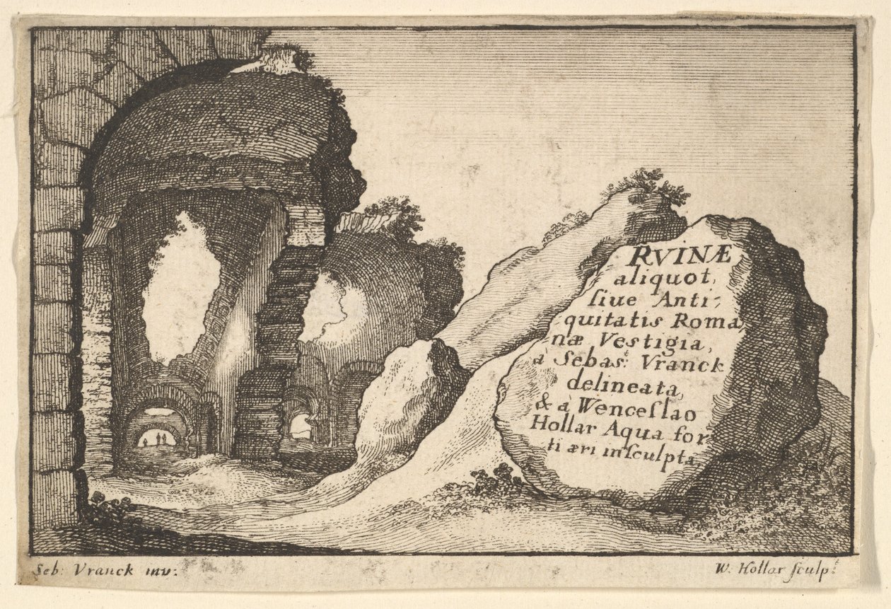 Titel: Romerske ruiner, ca. 1650. af Unbekannt