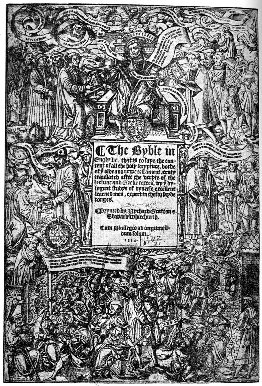 Titelblad til Den Store Bibel, 1539, 1893 af Unbekannt