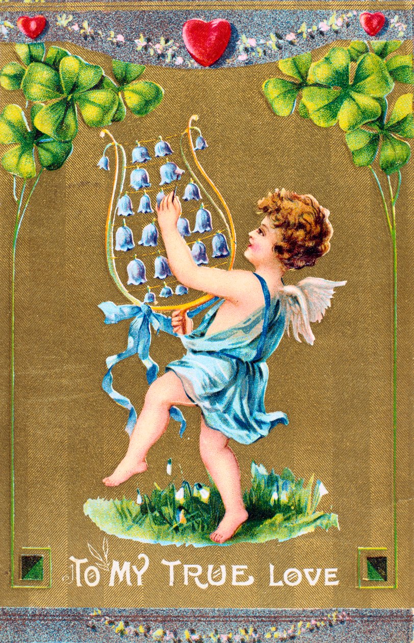To My True Love, American Valentine-kort, c1910 af Unbekannt
