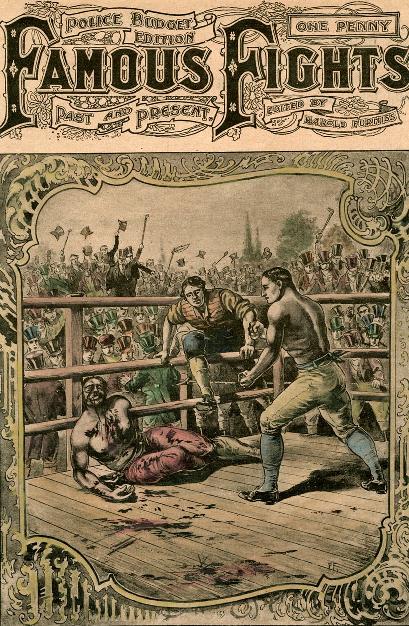 Tom Springs anden kamp med Jack Langan, 1824 slutningen af det 19. eller begyndelsen af det 20. århundrede af Unbekannt