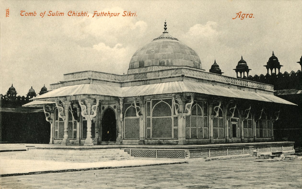 Sulim Chishtis grav, Kuttehpur Sikri. Agra. af Unbekannt