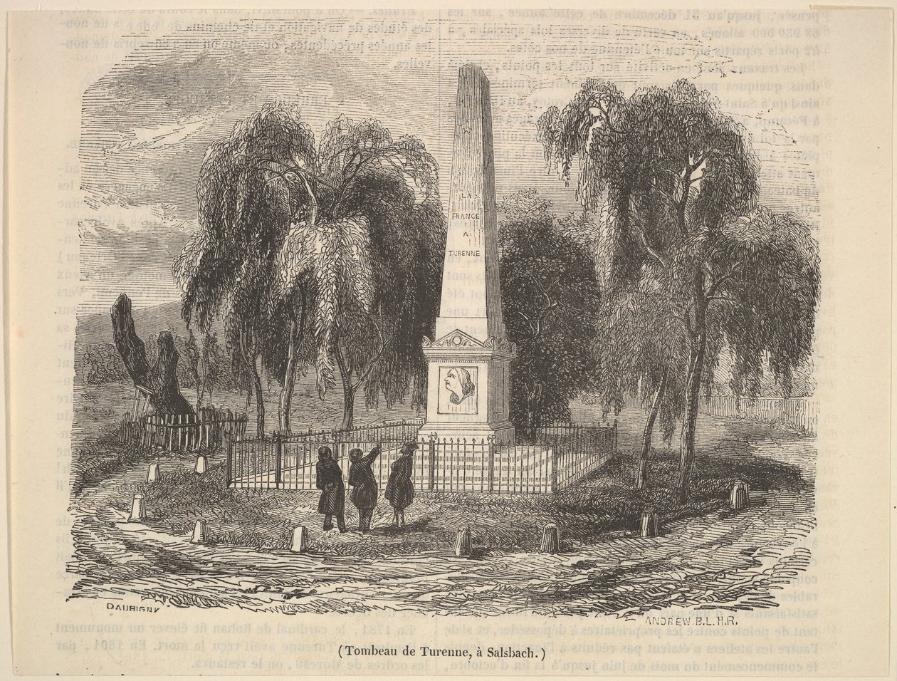 Turennes grav i Salsbach, 1835-78. af Unbekannt
