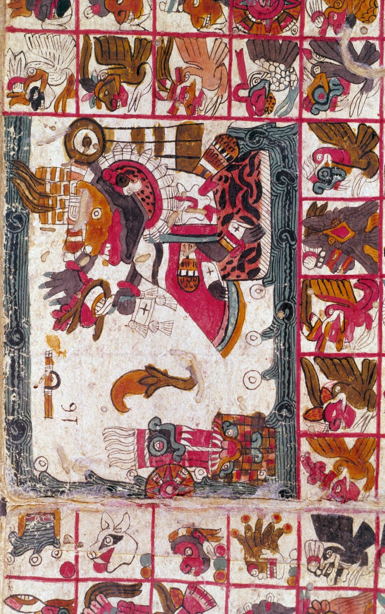 Tonalamatl Aubin, Folio 16, 15. århundrede af Unbekannt