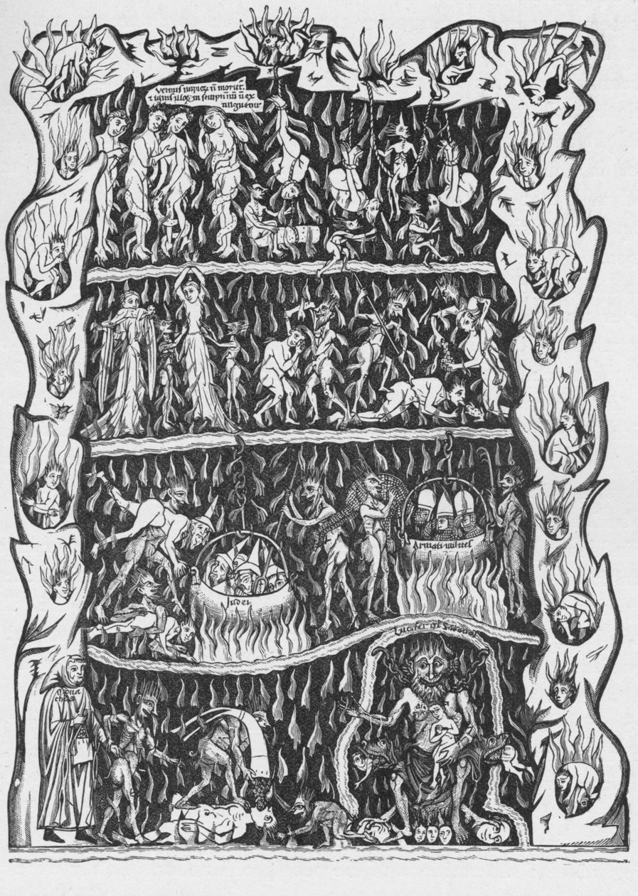 Torments of Hell, c1185 1906 af Unbekannt