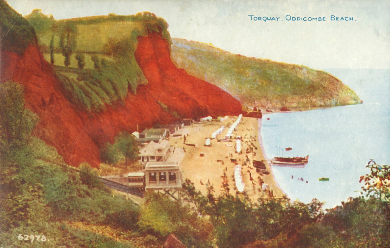 Torquay, Oddicombe Beach, slutningen af det 19.-begyndelsen af det 20. århundrede. af Unbekannt