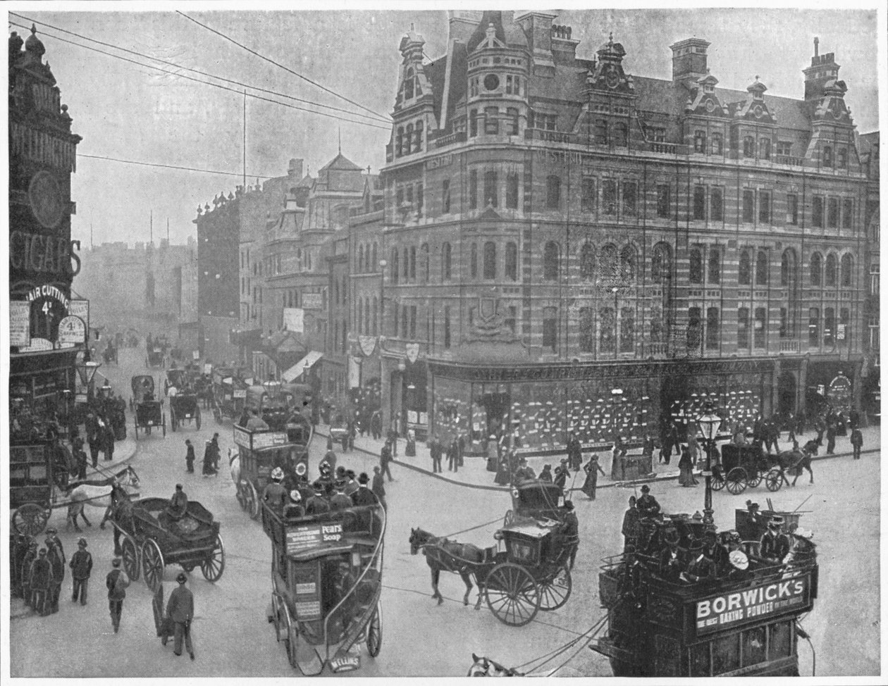 Tottenham Court Road hjørne, London, c1903 1903 af Unbekannt