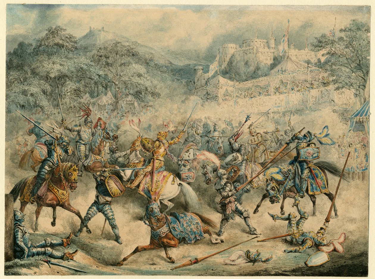 Turnering af beredne riddere, 1840 af Unbekannt