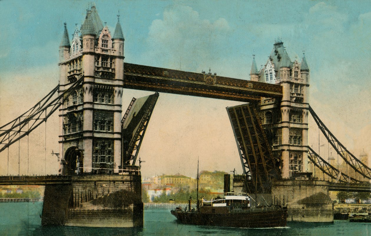 Tower Bridge, London, 1915. af Unbekannt