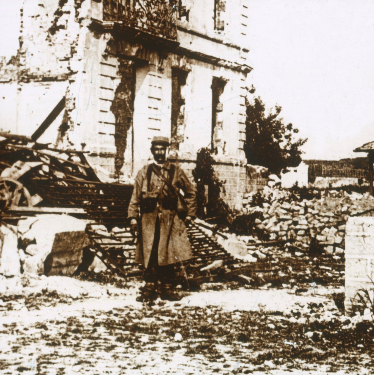 Rådhus i Ablain-Saint-Nazaire, Nordfrankrig, c1914-c1918 af Unbekannt