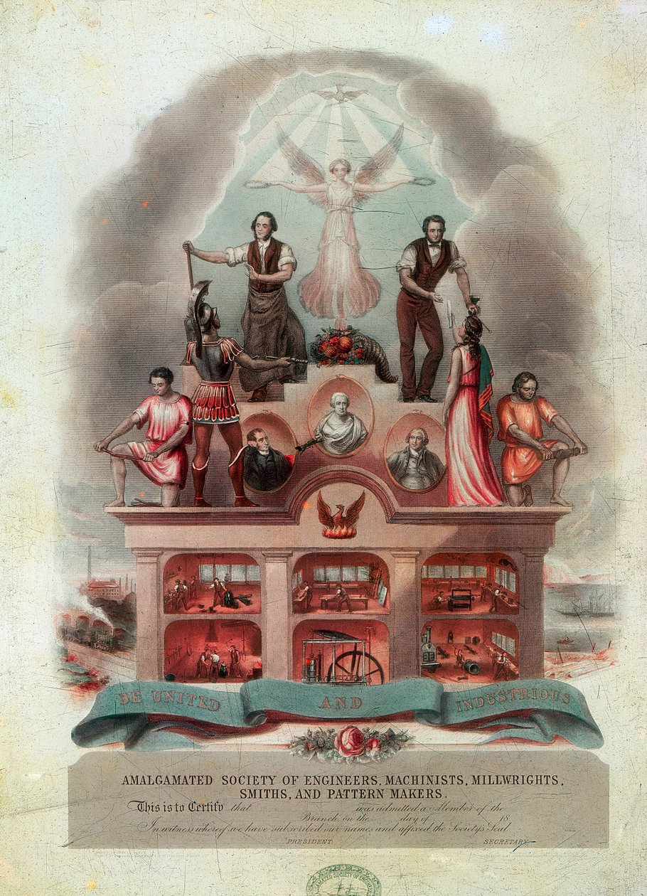 Fagforeningsrulle, 1851 af Unbekannt