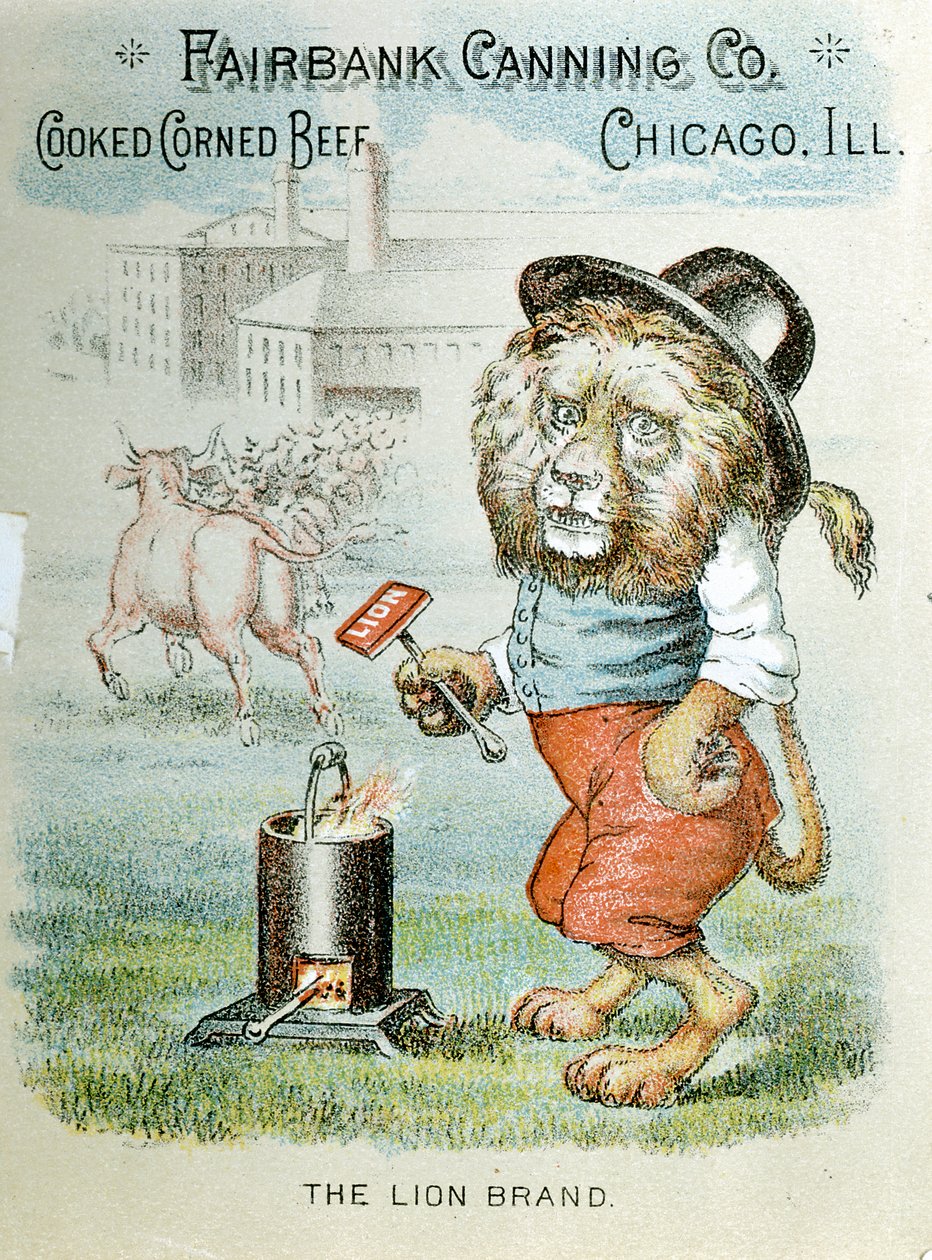 Handelskort for Fairbank Canning Company, Chicago, Illinois, c1890 af Unbekannt