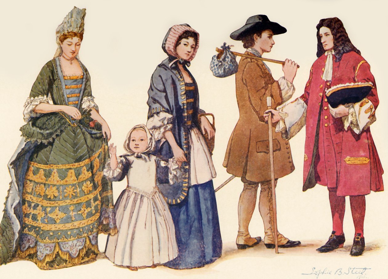 Traditionelt tøj under James II - Vilhelm og Maria 1685-1700, 1903, 1937. af Unbekannt