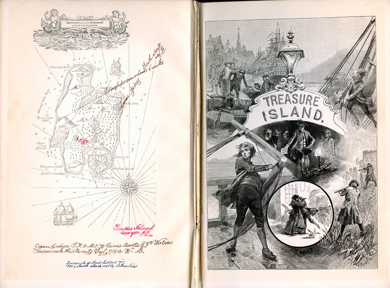 Treasure Island, af Robert Louis Stevenson, 1886 af Unbekannt