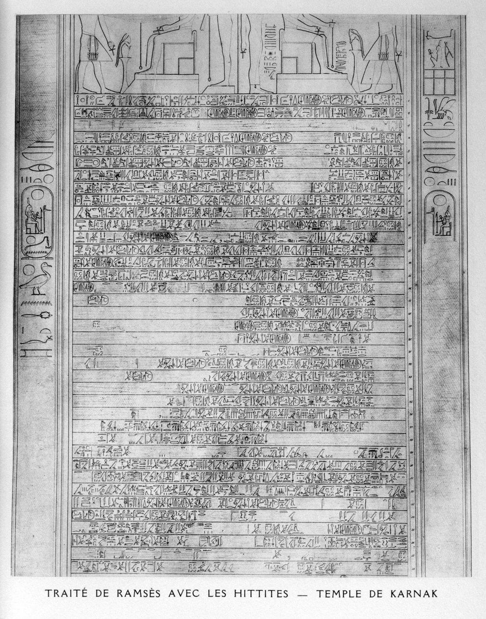 Traktaten om Ramses og det hittitiske folk, Karnak-templet, 1800-tallet af Unbekannt