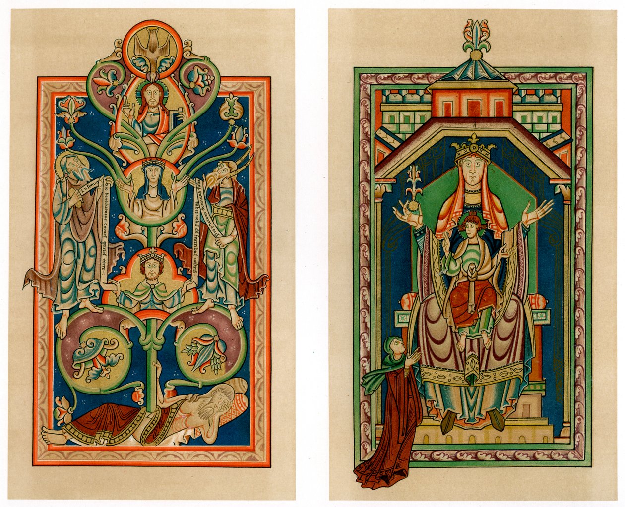 Isajs træ og jomfru og barn troner, c1130-1140 af Unbekannt