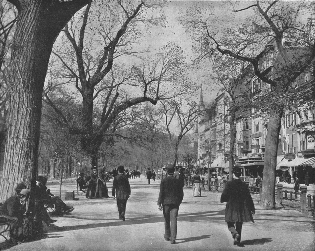 Tremont Street and The Common, Boston, USA, c1900. af Unbekannt