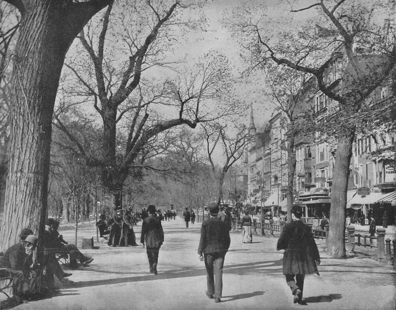 Tremont Street and The Common, Boston, c1897. af Unbekannt